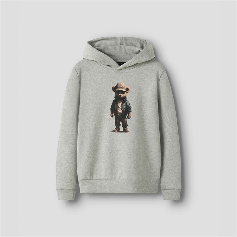 LMTD Garçon Sweat à Capuche Namse Light Grey Melange