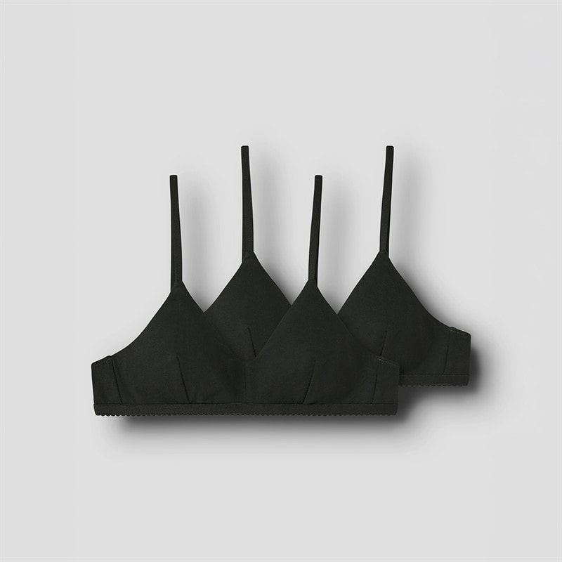 LMTD Meisjes Nantelle Set van 2 Bralettes Zwart