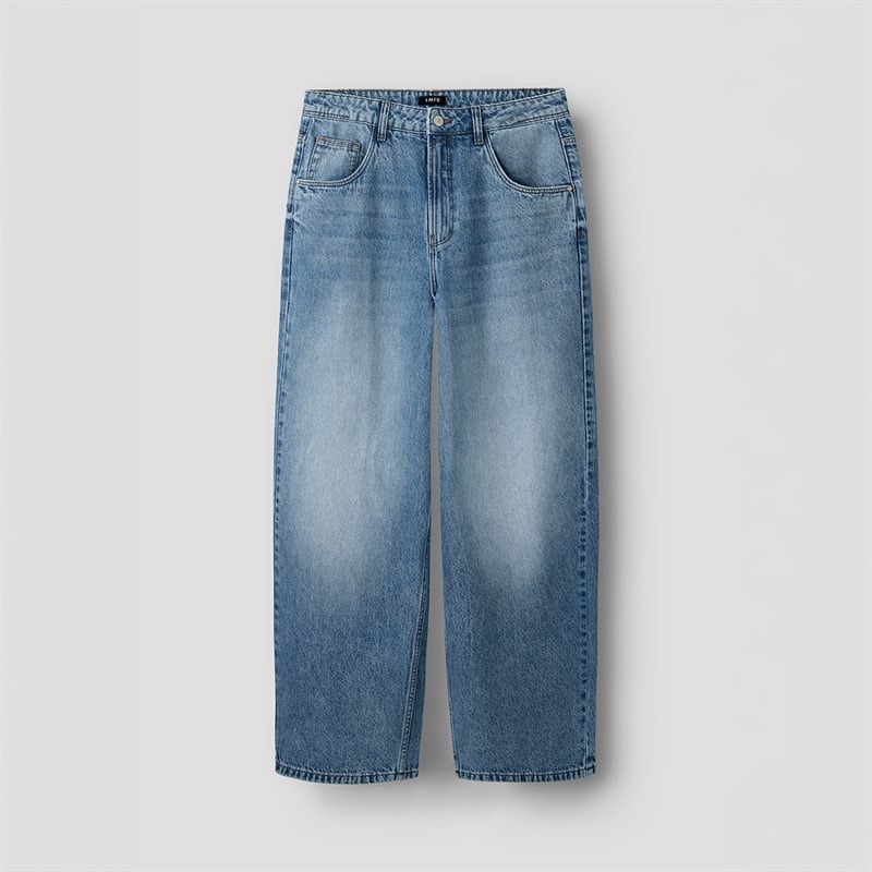 LMTD Jongens Birm Skate Losse Pasvorm Jeans Middelblauw denim