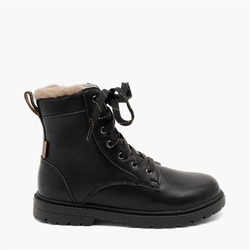 Bisgaard Bottes Tui Fille en peau d'agneau Noir