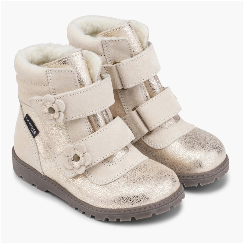 Bundgaard Tokker wodoodporne buty dla dziewczynki kolor Ivory Glitter