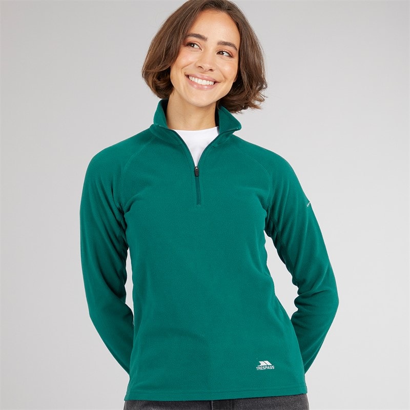 Trespass Dames Shiner 1/2 Zip Micro Fleece Turquoise