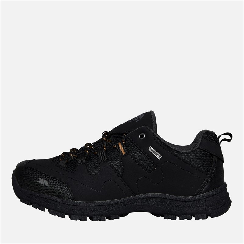 Trespass Heren Finley Lage Waterdichte Wandelschoenen Zwart/Goudbruin