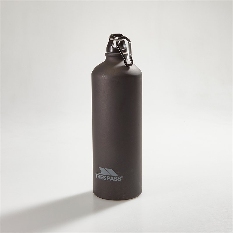 Trespass Bouteille de Boissons 1L en Acier Inoxydable Noir Mat Slurp