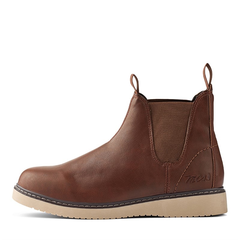 MCS Heren Chelsea Boots Donker Camel