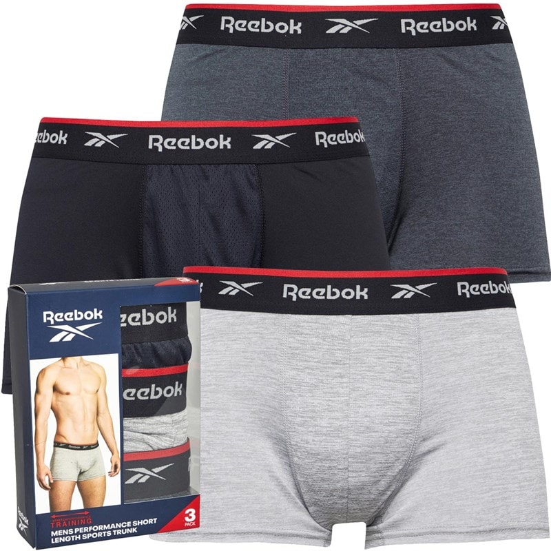 Reebok Heren Redgrave Performance Drie Pack Boxershort Zwart