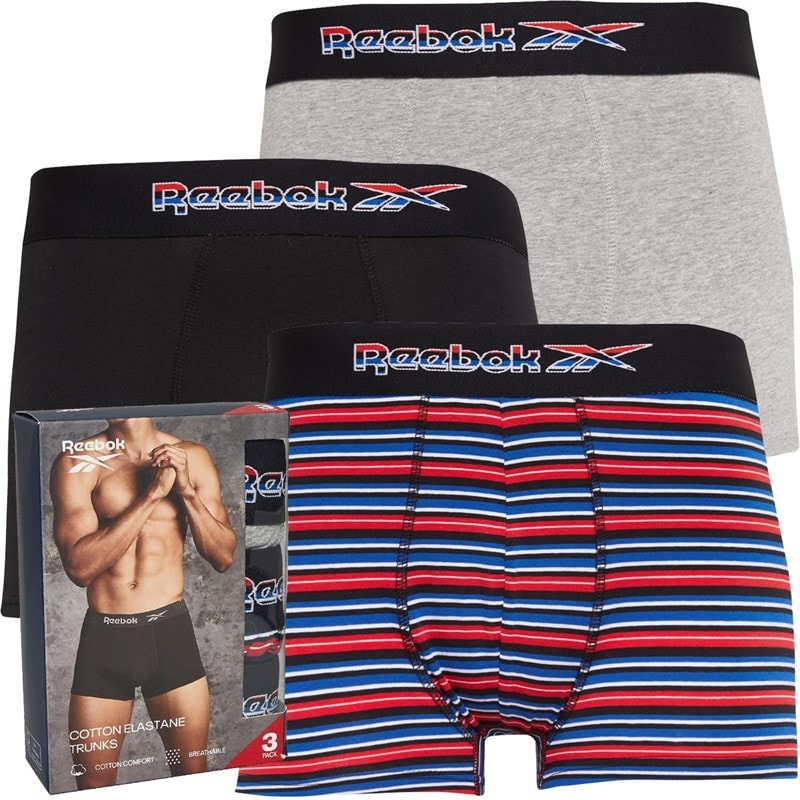 Reebok Heren Ar Cotton Trunks Boxershorts Multi