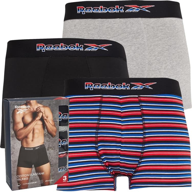Reebok Heren Ar Cotton Trunks Boxershorts Multi