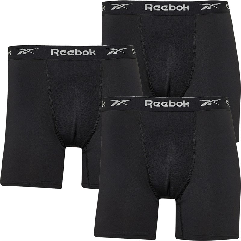Reebok Heren Ainslie Performance Drie Pack Medium Trunks Zwart
