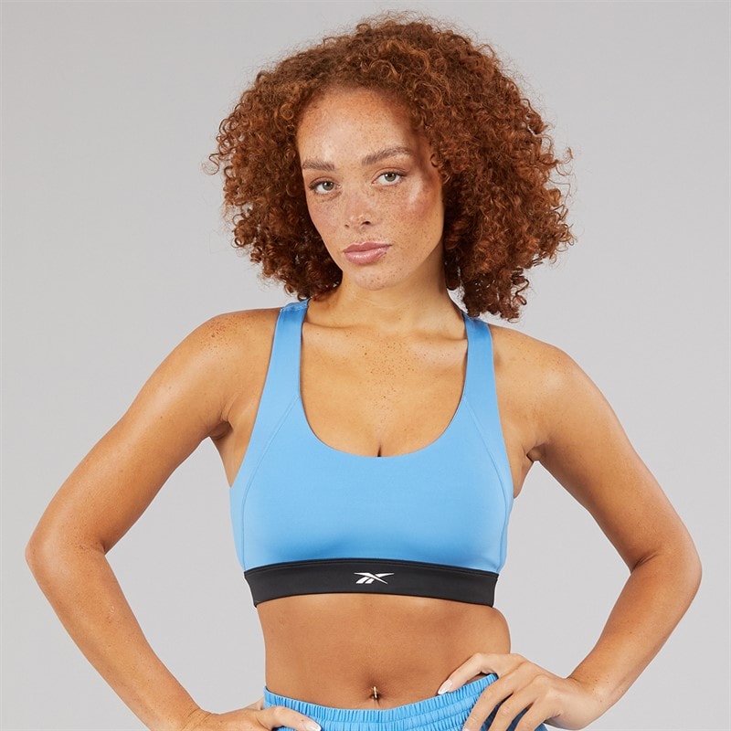 Reebok Brassière de sport Femme ID Train Racer maintien léger Recovery Blue
