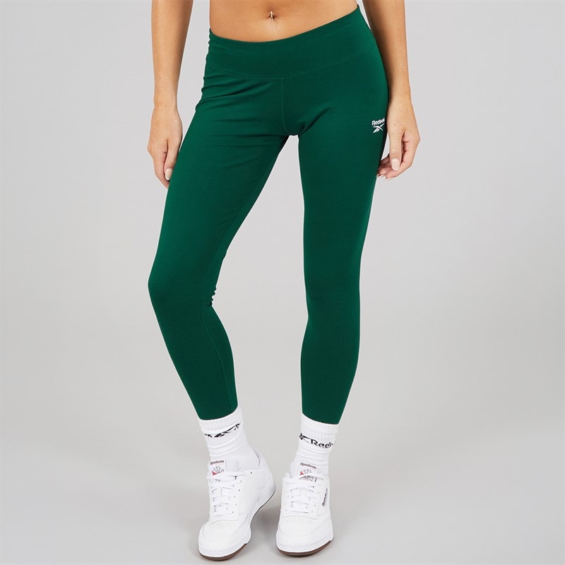 Reebok Leggings en coton Reebok Identity Femme avec petit logo Collegiate Green