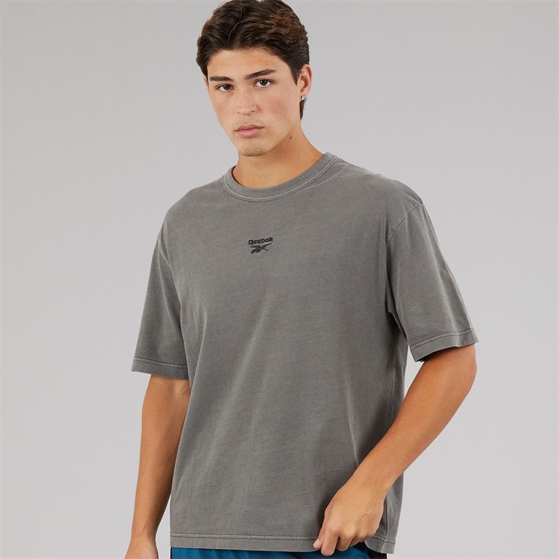 Reebok T-shirt Homme Lavé Identity Noir