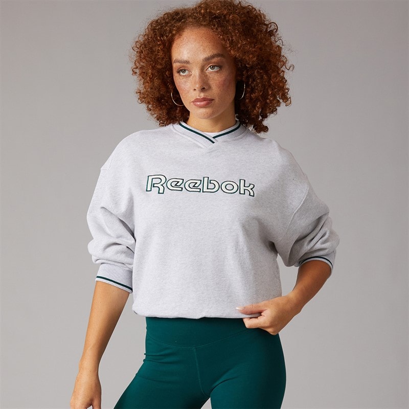 Reebok Sweatshirt d'équipe Femme Light Grey Heather