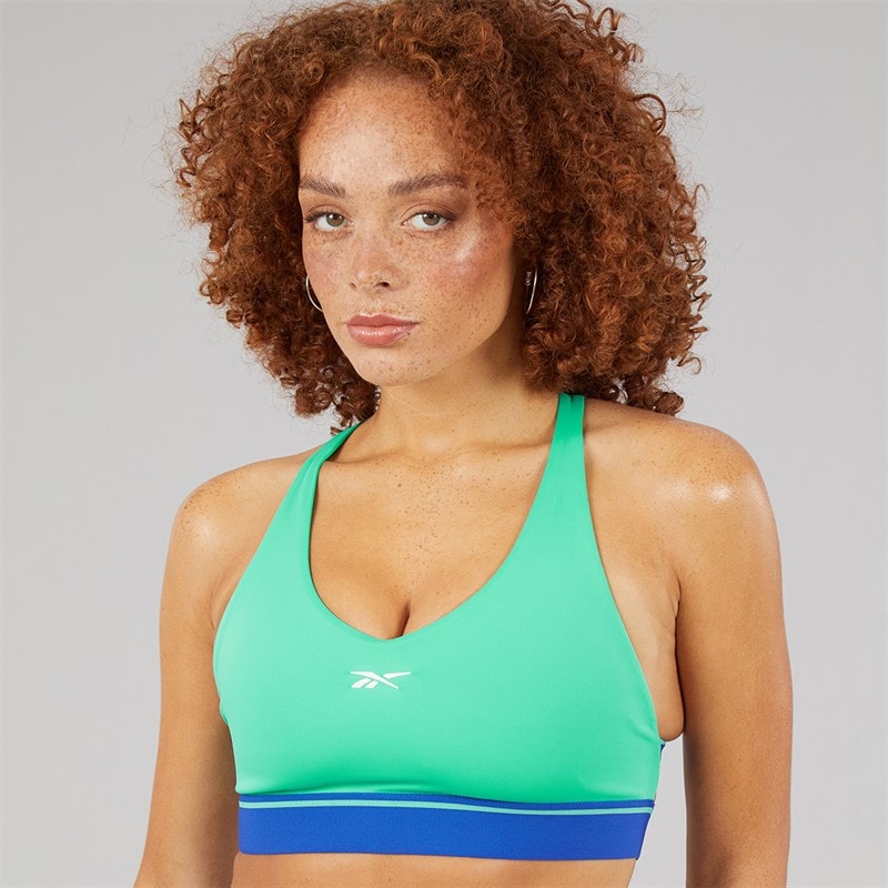 Reebok Brassière de sport femme, maintien moyen, équipe Unleashed Green