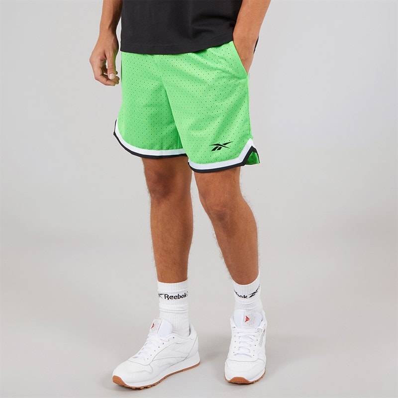 Reebok Shorts de basketball Reebok Transition 7 pouces Homme Solar Lime