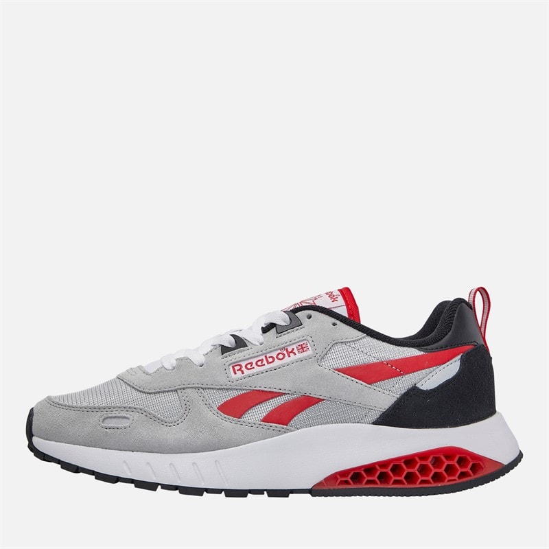 Reebok Klassische Leder Hexalite Turnschuhe Grau 1/Vektorrot/Schwarz