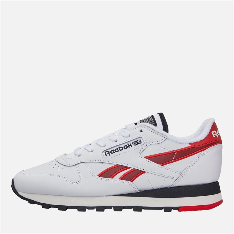 Reebok Klassische Leder Sneaker Weiß/Vektorrot/Schwarz