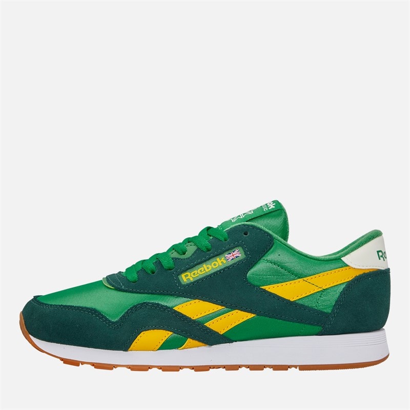 Reebok Baskets Classiques Homme en Nylon Vert Glen/Vert forêt/Blanc