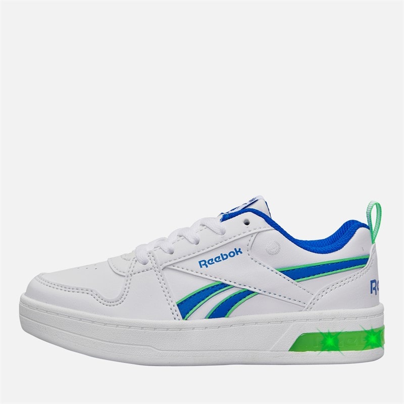Reebok Junior Junge Royal Prime Step N Flash Trainings Weiß/Optimum Blue/Solar Lime