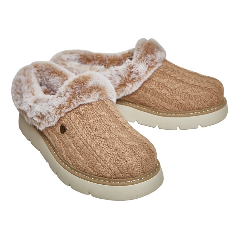 SKECHERS Dames Keepsakes Lite Warm Greetings Pantoffels Bruin