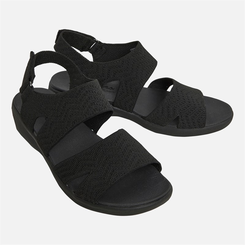 SKECHERS Sandales Arya Modern Muse Femme Noir/Noir