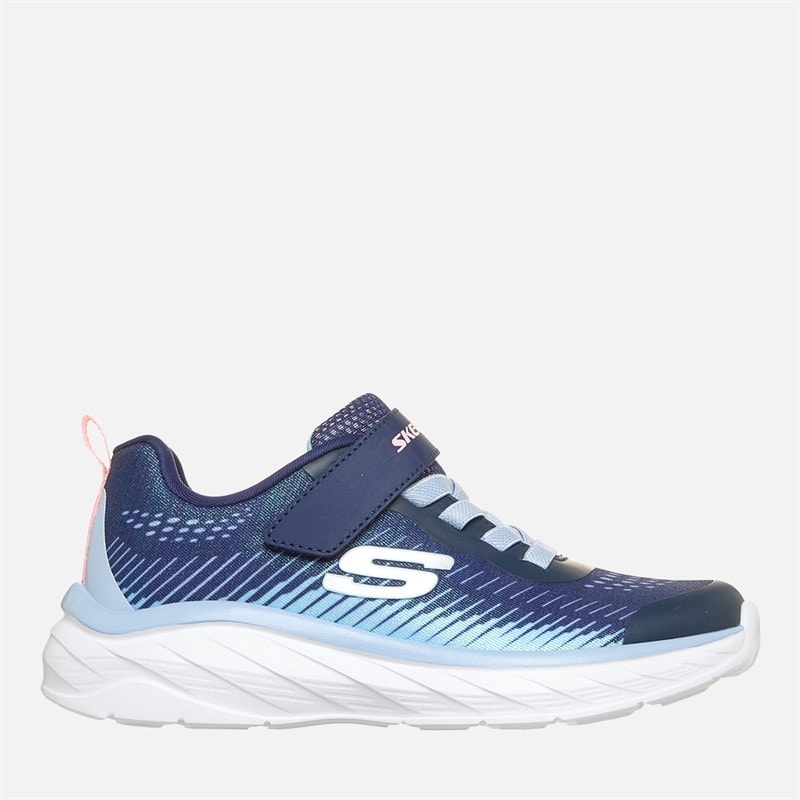 SKECHERS Mädchen Grenzenlose Farbe Blitz Turnschuhe Navy