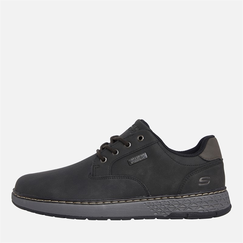 SKECHERS Heren waterdichte relaxed fit Garlan Pryor schoenen Zwart