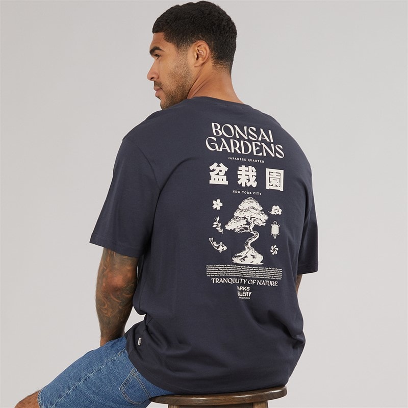 ONLY & SONS Heren Tristan Relaxed Bonsai T-shirt Dark Navy