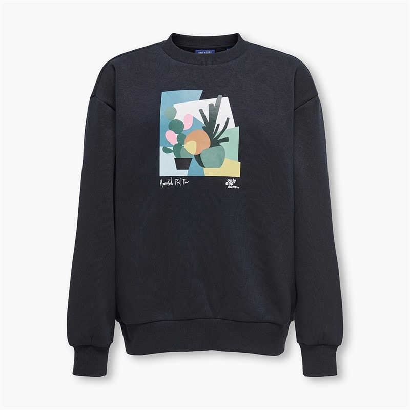 ONLY & SONS Sweatshirt Beaufort Garçon Noir