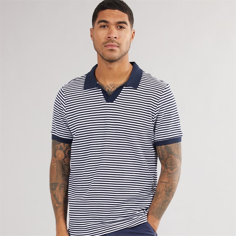 THREADBARE Poloshirt Herren Domino Marineblau