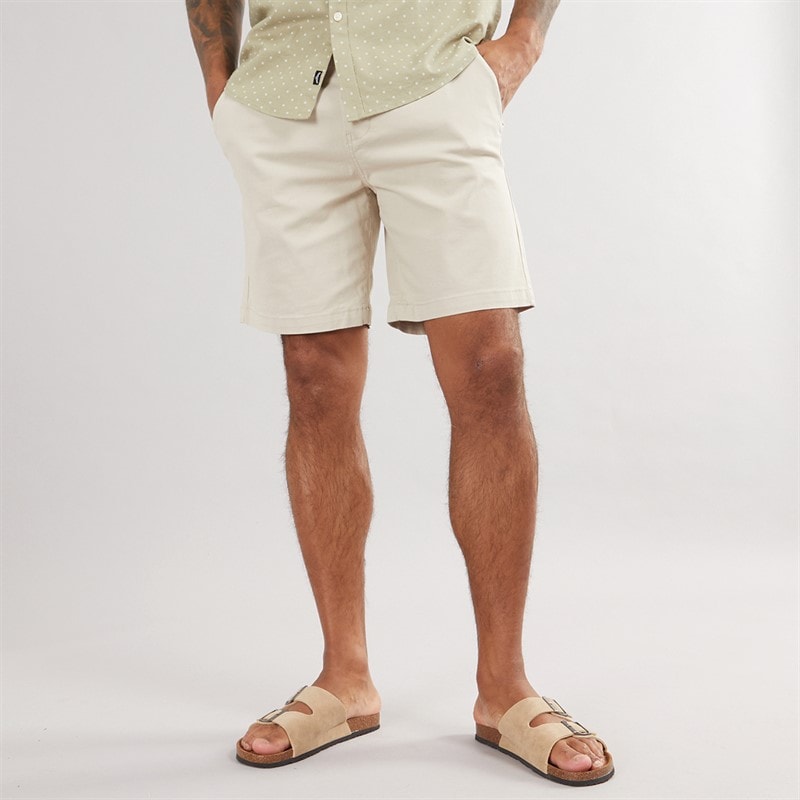 THREADBARE Heren Wests Chino Shorts Light Stone