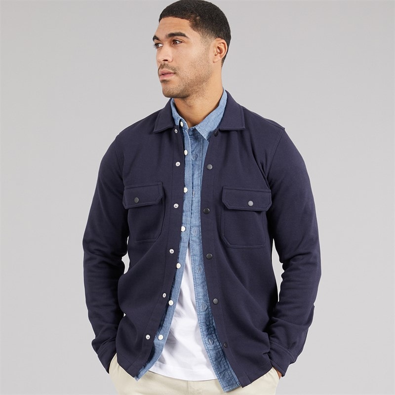 THREADBARE Shacket z długim rękawem dla niego kolor Navy