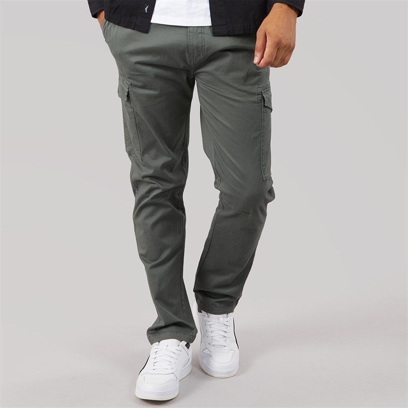 THREADBARE Heren Cargo Broek Dark Fuel