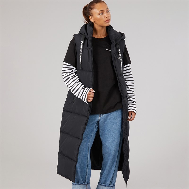 L'amore Couture Dames Brandy Lange Bodywarmer Zwart