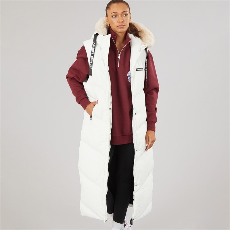 L'amore Couture Gilet Long Maddy Femme Cream