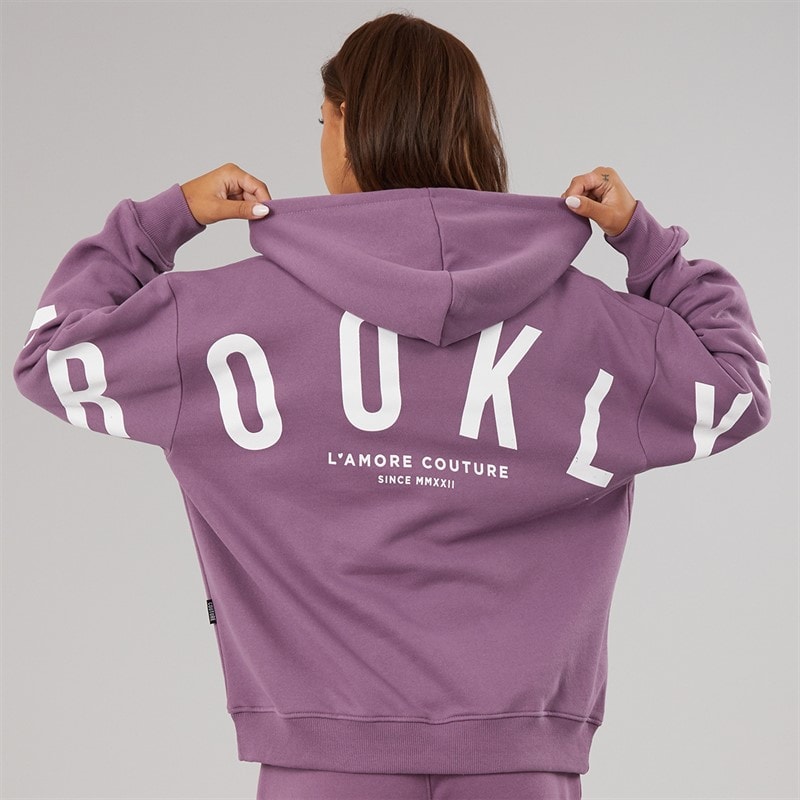 L'amore Couture Dames Nerida Hoodie Grape