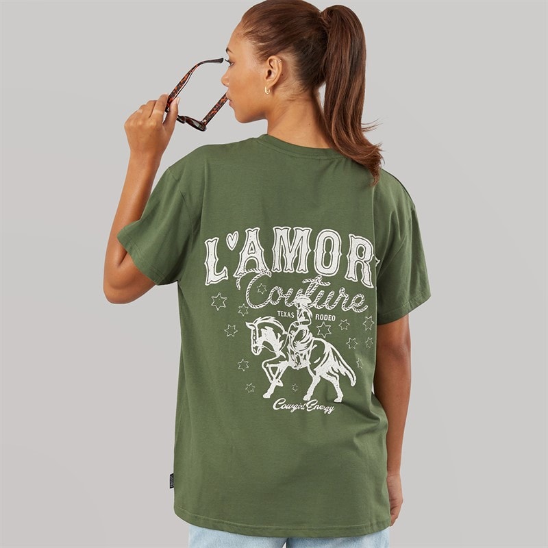 L'amore Couture T-shirt oversize Femme Meliora Khaki
