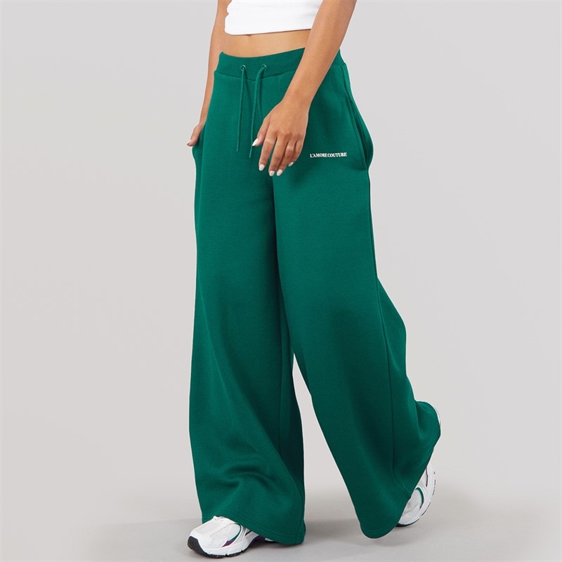 L'amore Couture Pantalon de jogging large Orielle Femme Vert