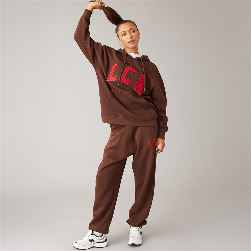 L'amore Couture Ensemble de Survêtement à Capuche et pantalon de jogging LC Athletic Femme Brun