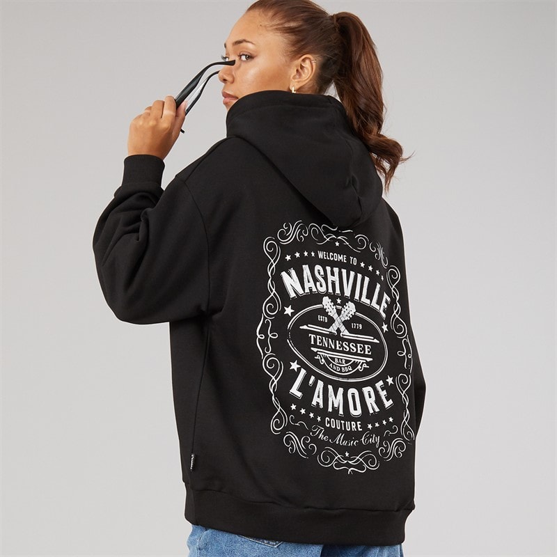 L'amore Couture Dames Aralyn Hoodie Zwart