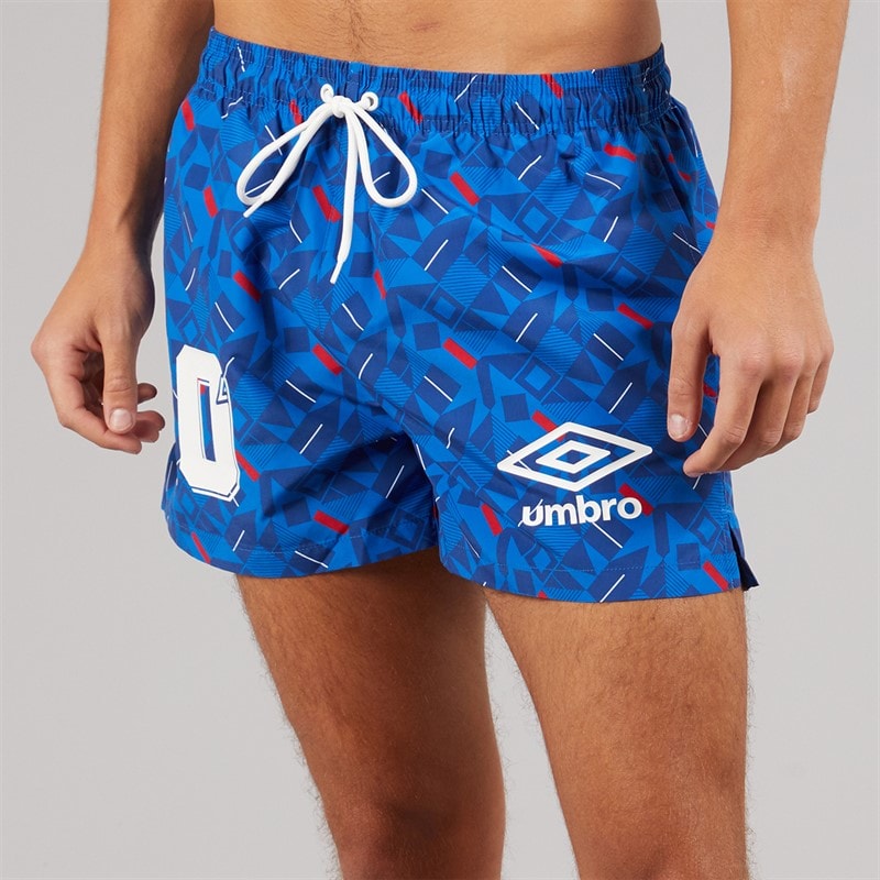 Umbro Heren Racer Zwemshort Blauw/Rood/Wit