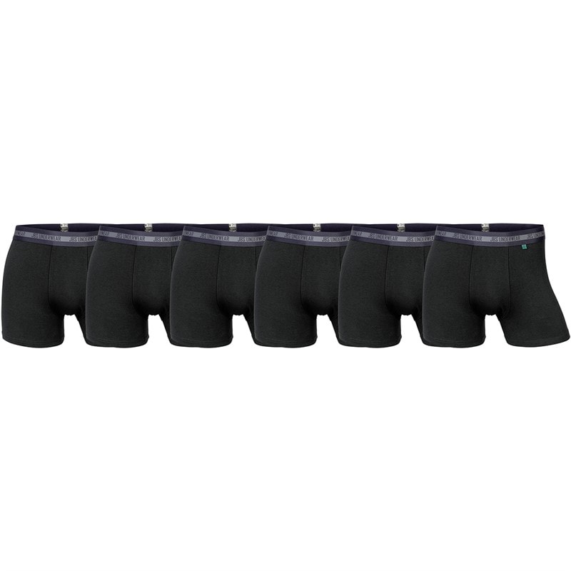 JBS Heren Zes-Pack Bamboe Boxers Zwart