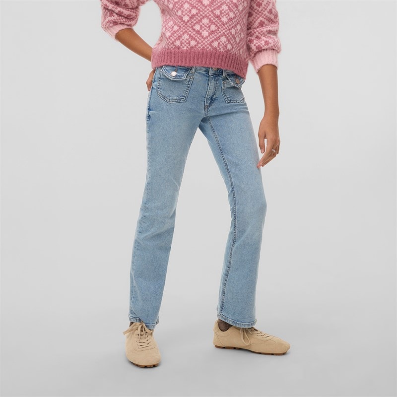 Vero Moda Jean Évasé Flash Fille Bleu denim Clair