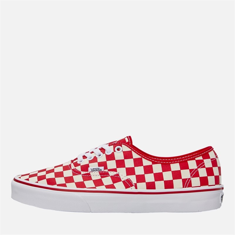 Vans Authentische Schachbrett Turnschuhe Rennrot/Weiß