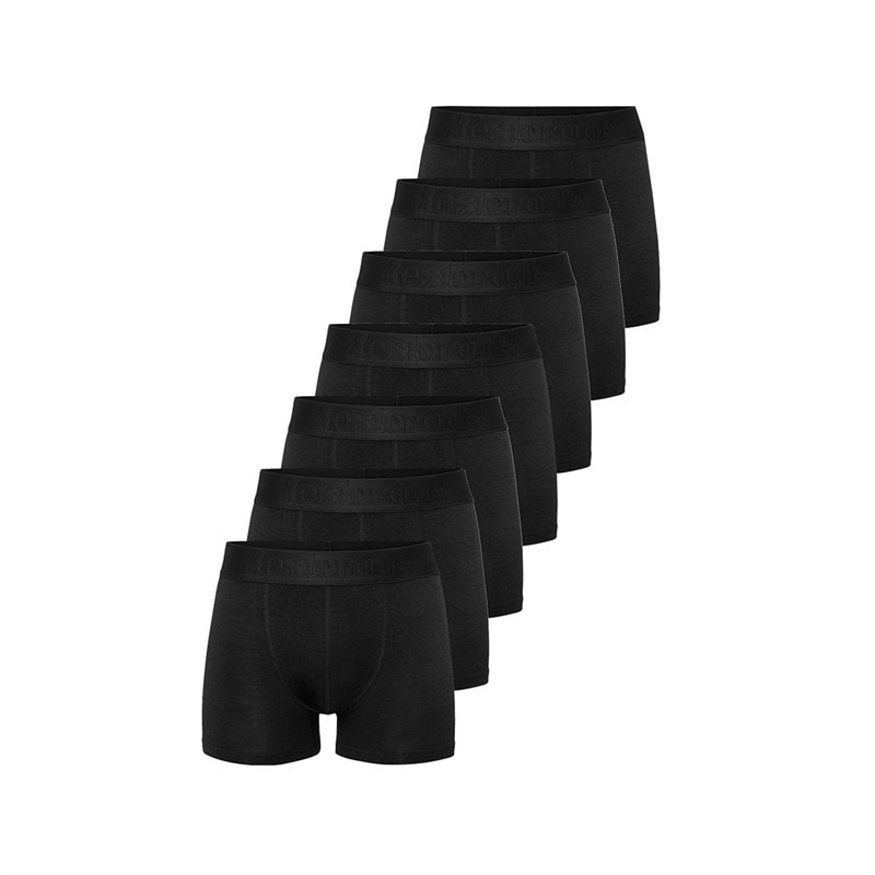 Resteröds Herenshorts Gunnar Katoen Set van 7 Zwart