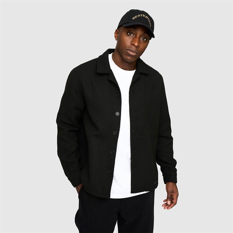 Resteröds Herren Leo Overshirt Schwarz