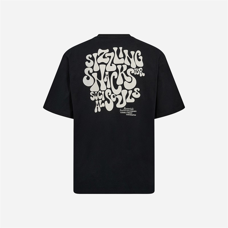 Resteröds T-shirt Homme imprimé Tas Noir