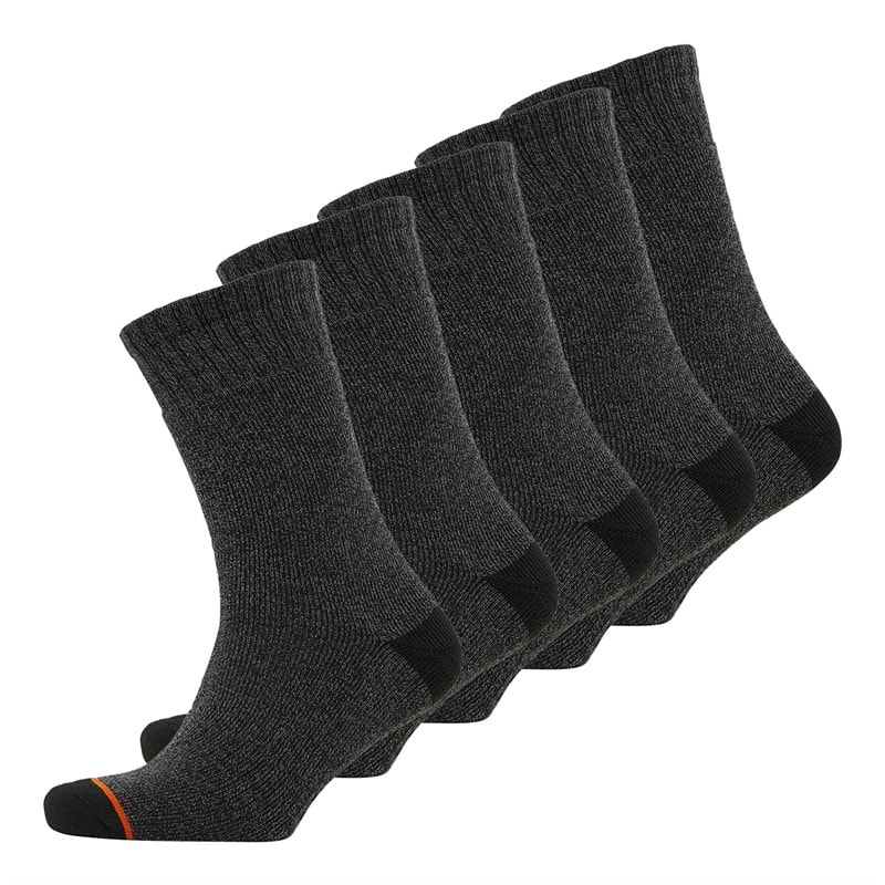 WEATHERPROOF Heren Thermische Sokken Crew 5-pack Zwart