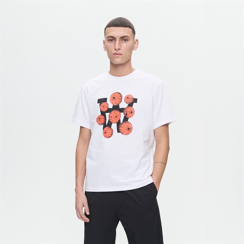 Wood Wood T-shirt Ace Eyes Homme Blanc
