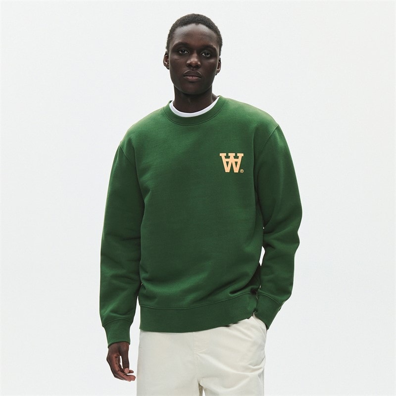 Wood Wood Herren Noel Brust Druck Sweatshirt Eden